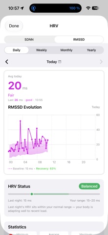 HRV-Tracker screenshot