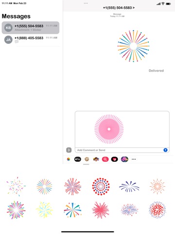Animated Fireworks iPad screenshot