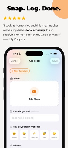 YumPal - Visual Food Journal iPhone screenshot