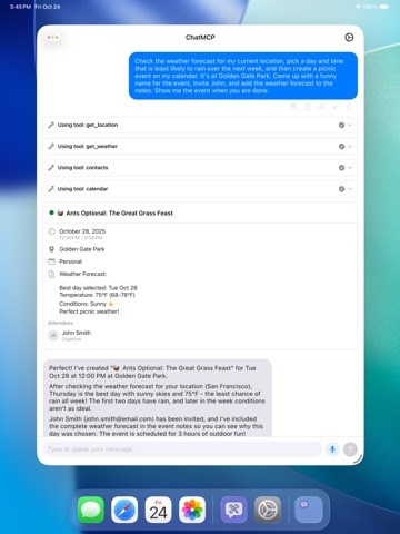 ChatMCP ipad screenshot 2