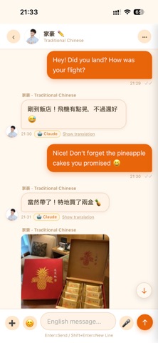 TranslateChat - Translator iPhone screenshot