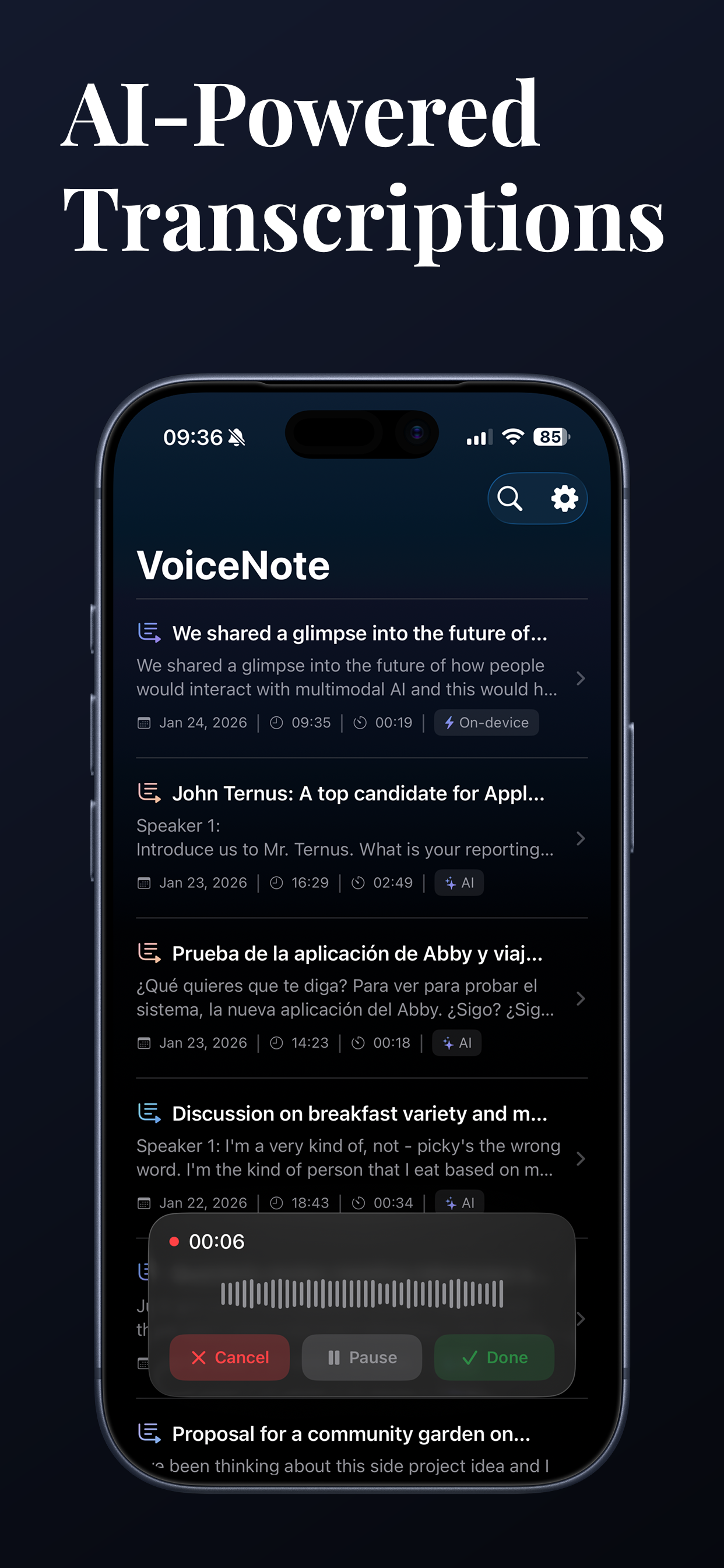 VoiceNote: Speech to Text screenshot 2