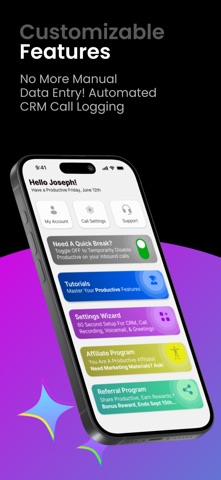 Productive.ai - Call Recording iPhone screenshot