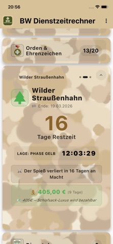 BWDienstzeitrechner screenshot