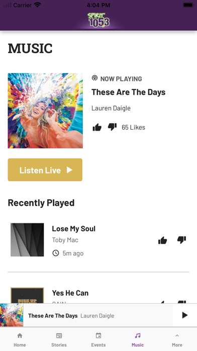SPIRIT 105.3 Screenshot