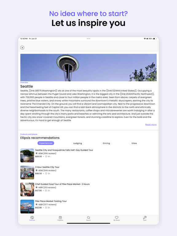 Ellipsis Travel iPad screenshot 3 - Travel app