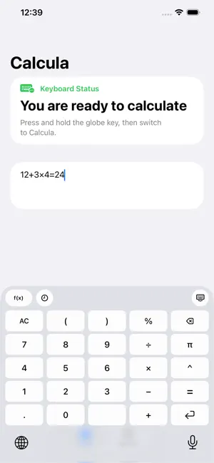 Calcula Keyboard screenshot 1