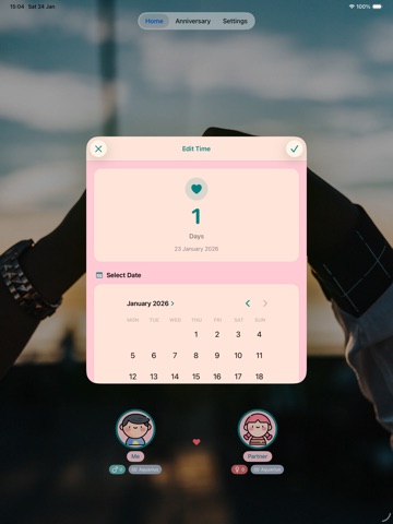 My Love: In Love Days Counter iPad screenshot