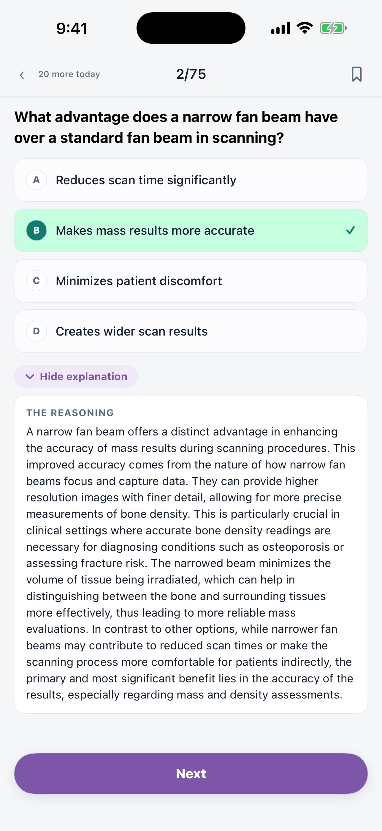 Screenshot 2 of Bone Density Exam Prep · ARRT