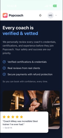 Popcoach iPhone screenshot