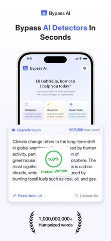 BypassAI: Humanizer & Detector iPhone screenshot