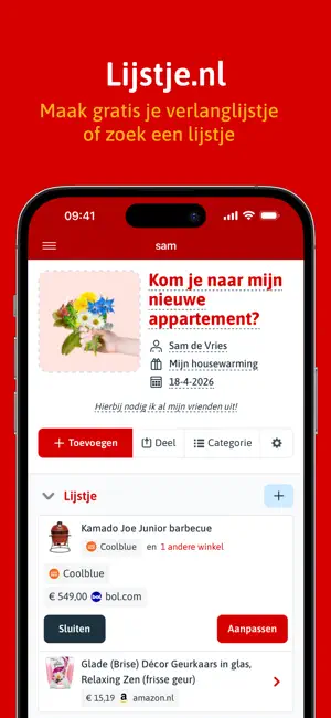 Lijstje.nl iPhone screenshot 1