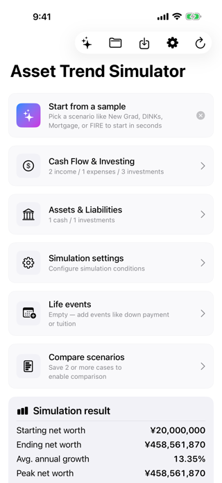 Asset Trend Simulator Screenshot 1 of 5