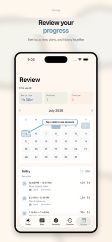 FunLog screenshot