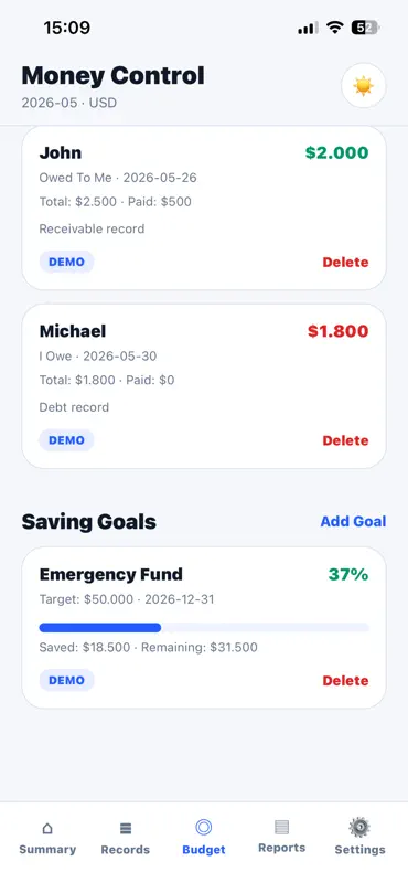 MONEY CONTROL PRO screenshot 7 of 9