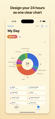 DailyPieChart: 24h Planner Screenshot 1 of 4