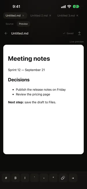 Markdown Editor: MD HTML PDF screenshot 2