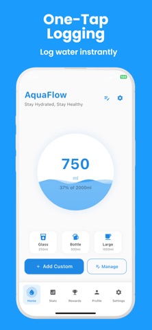 AquaFlow - Hydration Reminder Screenshot 1 of 5