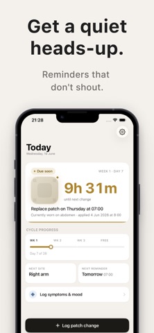 Patch - Contraceptive Reminder Screenshot 3 of 8