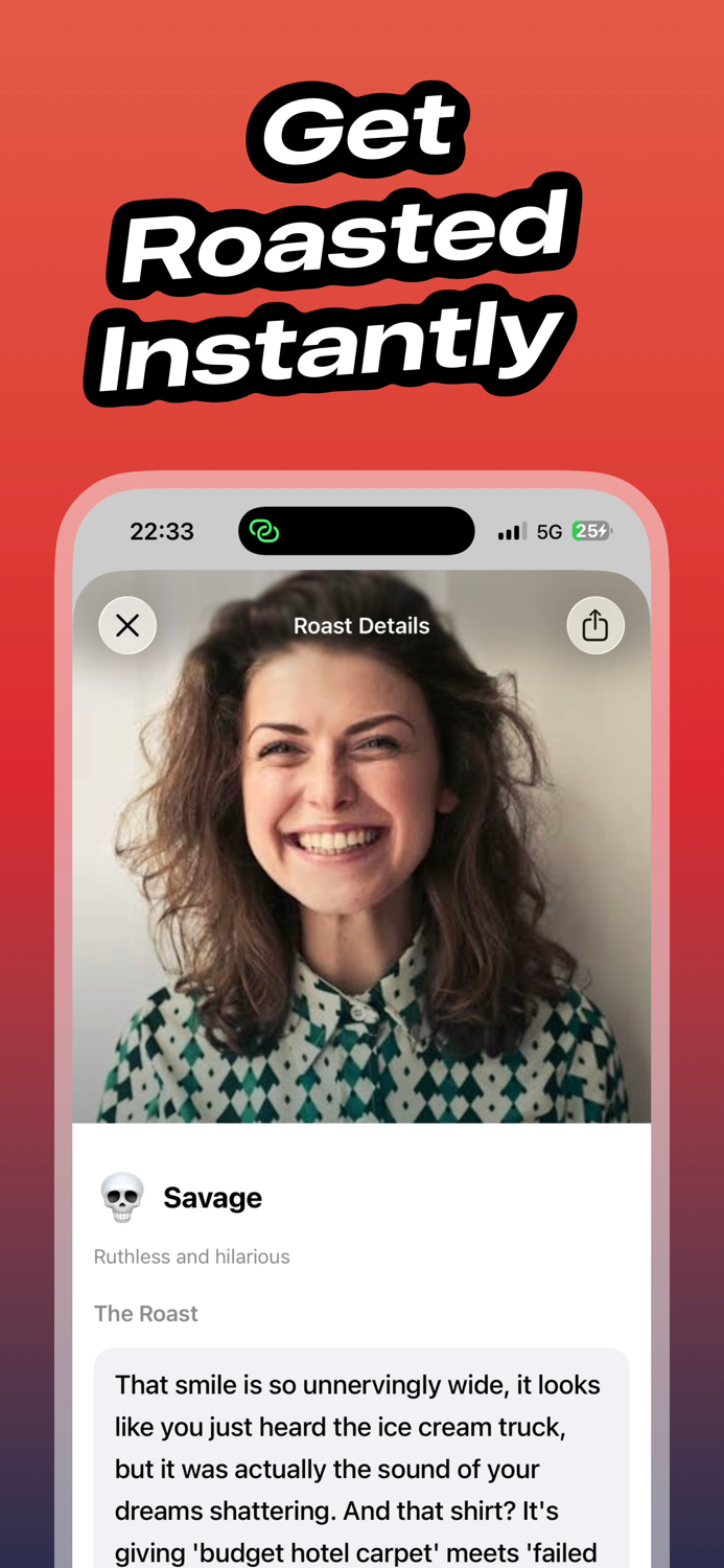 AI Roast App - RoastMe
