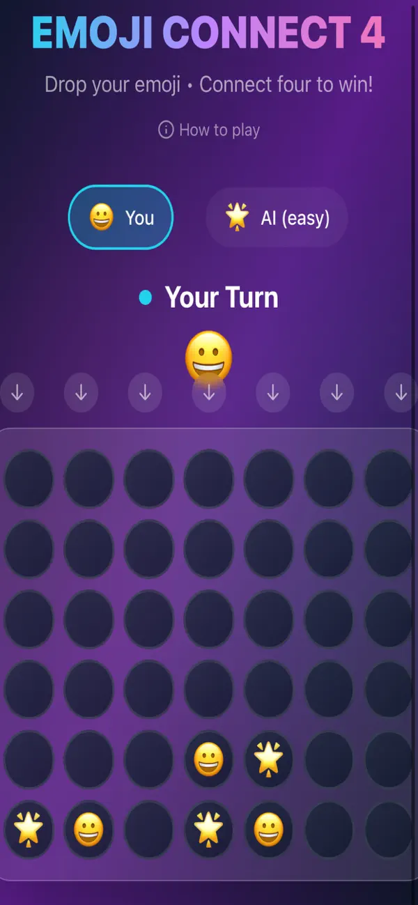 Screenshot #1 pour EMOJI CONNECT 4