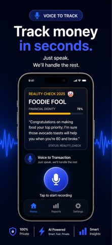 Vocash - AI Expense Tracker iPhone screenshot