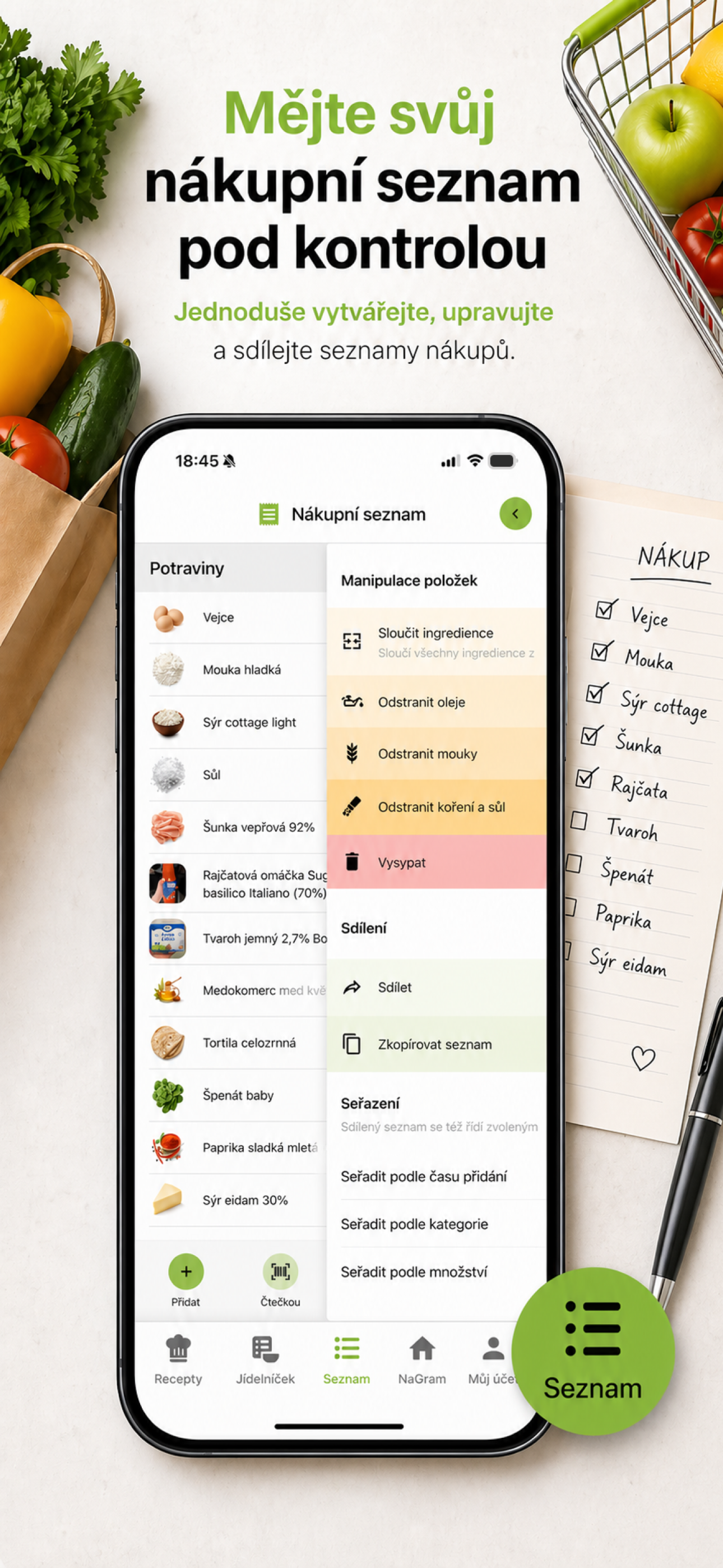 NaGram - výživová aplikace screenshot 8