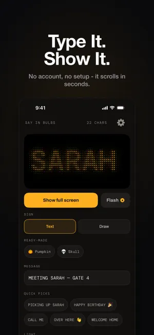 Say In Bulbs: LED Message Sign screenshot 2