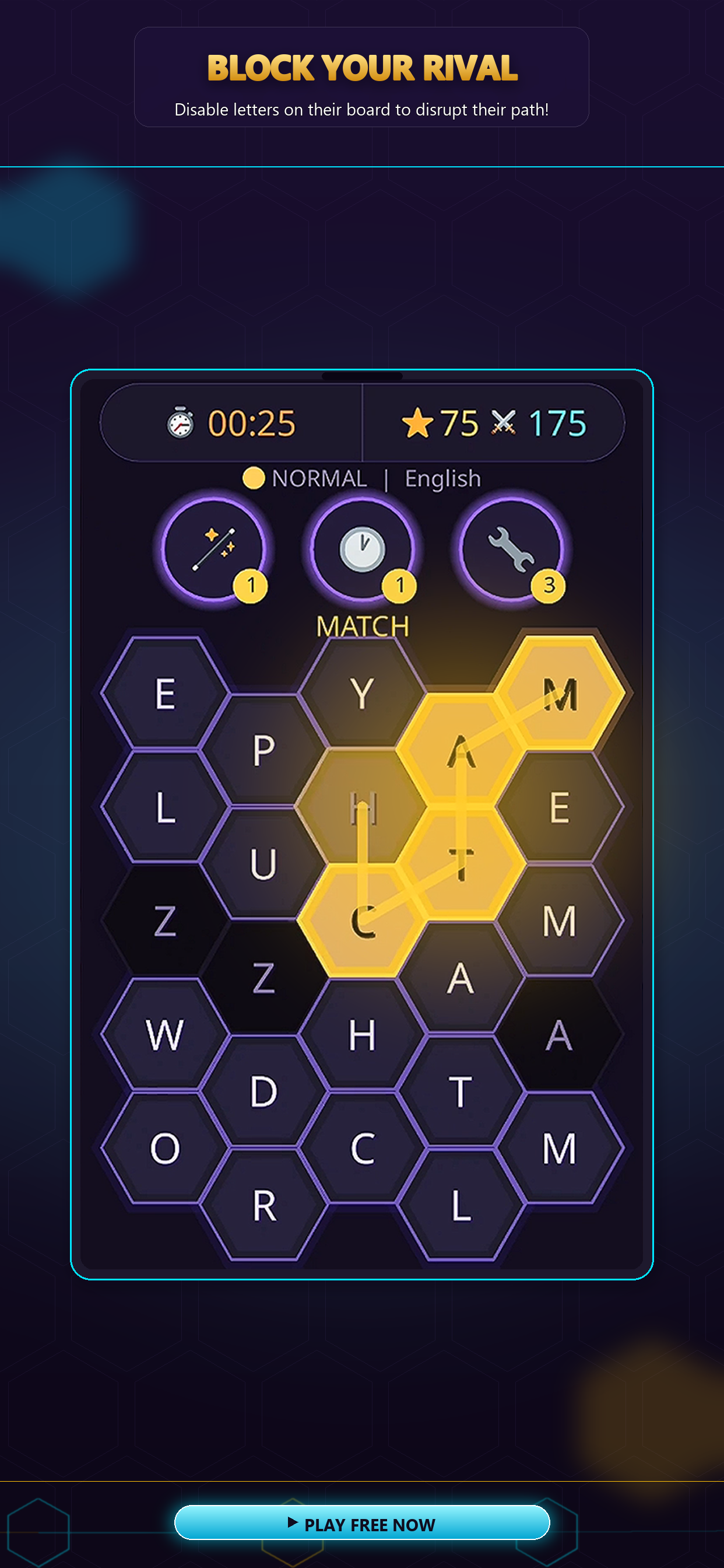 Hex Off: Word Battles screenshot 3