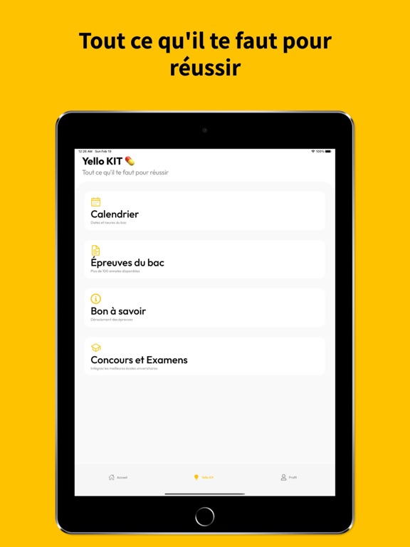 Yello-app iPad screenshot 3 - Education app