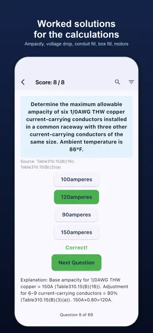 Electrical Exam Prep: NEC Quiz screenshot 3