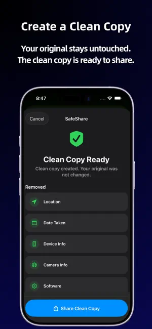 Metadata Remover: SafeShare screenshot 4