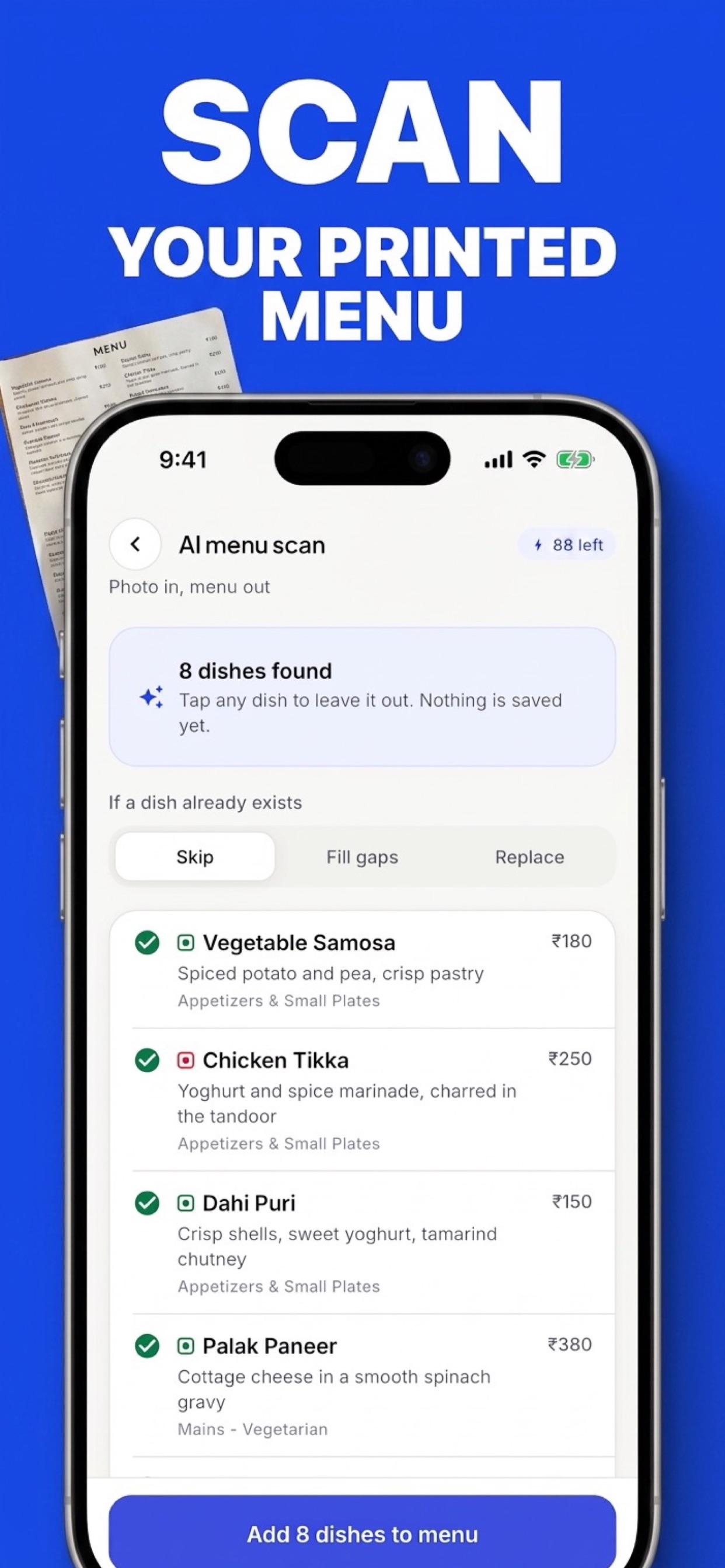 Screenshot 1 of TapMenu: QR Restaurant Menu