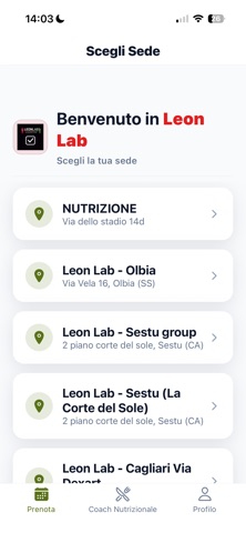 Leon Lab Prenotazioni iPhone screenshot