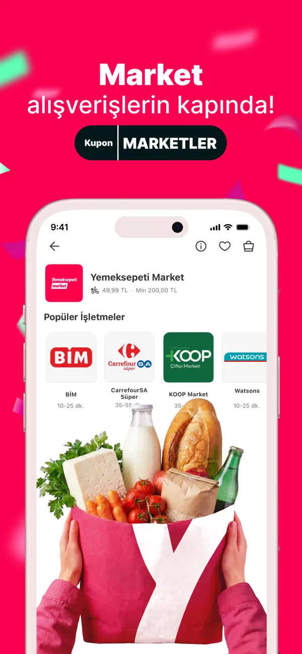 Screenshot #3 pour Yemeksepeti: Yemek & Market