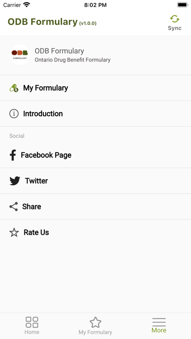ODB Formulary Screenshot