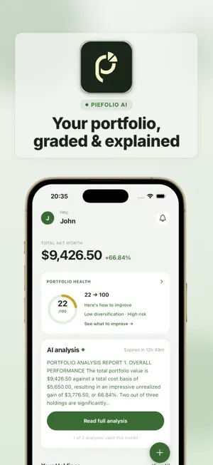 PieFolio AI: Portfolio Tracker screenshot 1