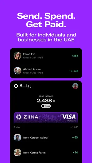 Ziina: Send. Spend. Get Paid. screenshot 1