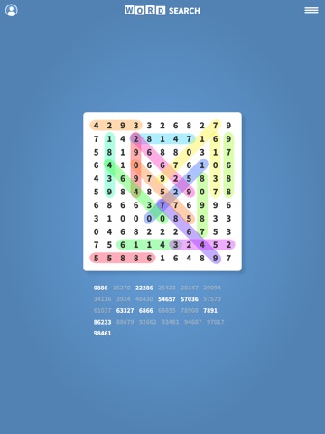 Word Search Puzzles ·· iPad screenshot