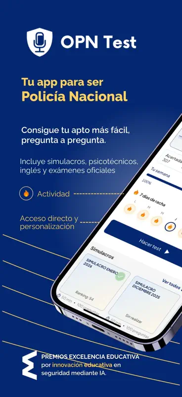 OPN Test Policía Nacional screenshot 1 of 10