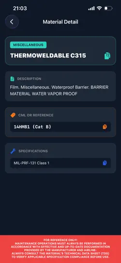 Capture d'écran de AMA Consumable Finder sur iPhone 6