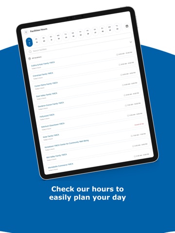 YMCA LA iPad screenshot