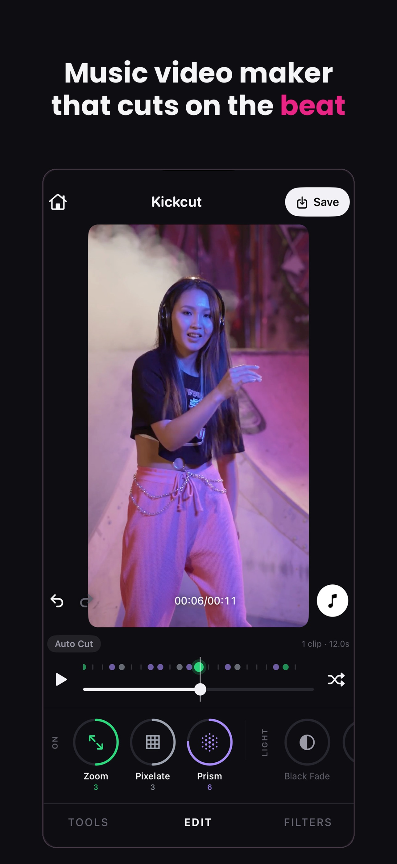 Screenshot 1 of Kickcut - Music Video Maker