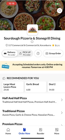 Sourdough Pizzeria screenshot