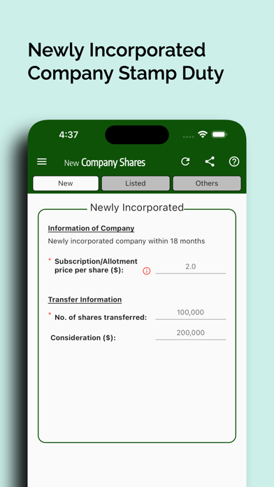 Stamp Duty Screenshot