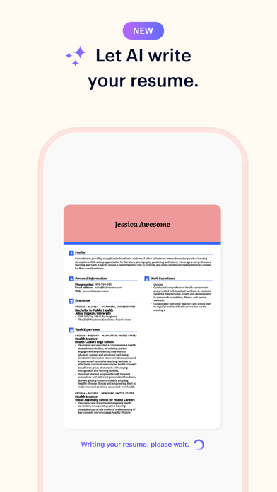 Screenshot #2 pour Kickresume: AI Resume Builder