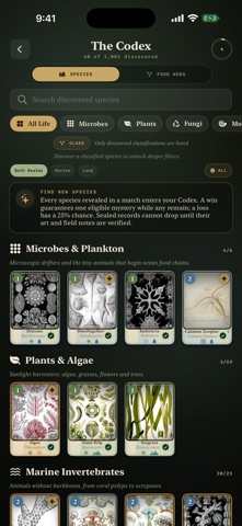 Trophic Cards iPhone screenshot