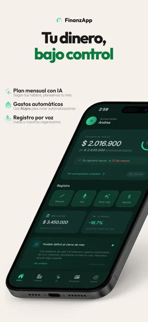 FinanzApp: Presupuestos e IA screenshot 1
