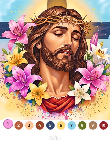 Selah - Bible Coloring Game iPad screenshot