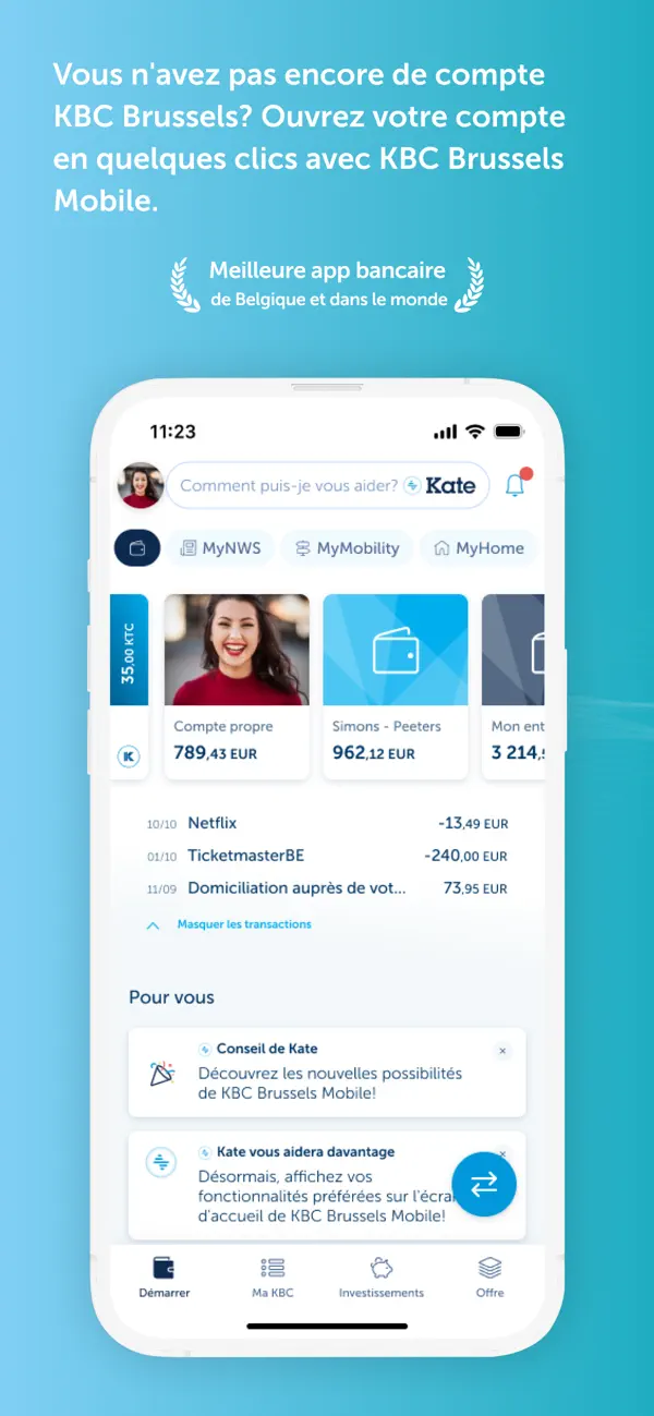 Screenshot #1 pour KBC Brussels Mobile